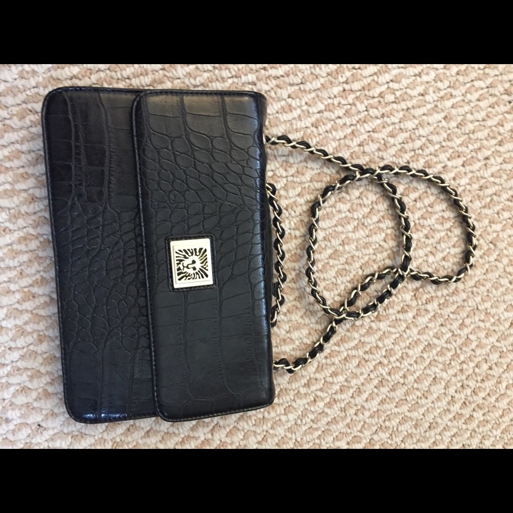 ANNE KLEIN Embossed Shoulder Bag
